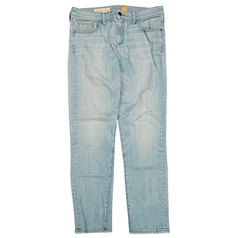 Anthropologie pilcro letter press light wash 30 straight skinny jeans